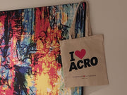 I ❤️ acro tote bag