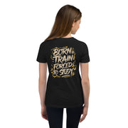Gymnastics apparel: Born to Train Youth Graffiti Tee - (SKU:)