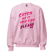 Gymnastics apparel: Catch Me If You Can - Adult Sweatshirt - Light Pink (SKU:2524244_7868)