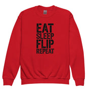 Gymnastics apparel: Flip Like a Pro – Eat, Sleep, Flip, Repeat - Red (SKU:8726209_16819)