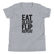 Gymnastics apparel: Flipping Through the Day: Eat, Sleep, Flip, Repeat - Athletic Heather (SKU:1921855_9594)