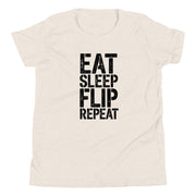 Gymnastics apparel: Flipping Through the Day: Eat, Sleep, Flip, Repeat - Heather Dust (SKU:1921855_17604)