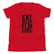 Gymnastics apparel: Flipping Through the Day: Eat, Sleep, Flip, Repeat - Red (SKU:1921855_10632)