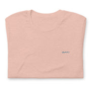 Gymnastics apparel: GMNST Embroidered - Adult Tee - Heather Prism Peach (SKU:5029727_9577)