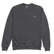 Gymnastics apparel: GMNST Embroidered - Youth Sweatshirt - Dark Heather (SKU:6409727_16799)