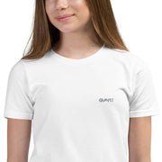 Gymnastics apparel: GMNST Embroidered - Youth Tee - (SKU:)