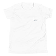 Gymnastics apparel: GMNST Embroidered - Youth Tee - White (SKU:6333697_9426)