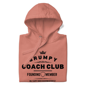 Gymnastics apparel: Grumpy Coach Club Hoodie – Perfect Execution Series - Dusty Rose (SKU:5776565_13887)