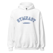 Gymnastics apparel: Gymnast Aerobics Varsity Hoodie - White (SKU:9050253_5522)