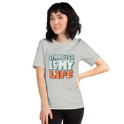 Gymnastics apparel: Gymnastics Is My Life - Adult Tee - (SKU:)