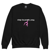 Gymnastics apparel: How I Spend My Days - Handstand Sweatshirt for Kids - Black (SKU:8659404_16787)
