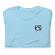 Gymnastics apparel: I Speak Fluent Gymnastics Small Adult Tee - Ocean Blue (SKU:1649399_4116)