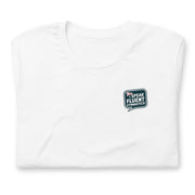 Gymnastics apparel: I Speak Fluent Gymnastics Small Adult Tee - White (SKU:1649399_9526)