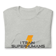 Gymnastics apparel: I Train Superhumans - Adult Tee - Athletic Heather (SKU:3396434_9561)