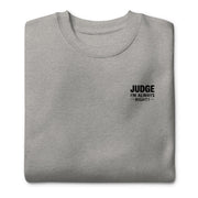 Gymnastics apparel: Judge's Call Crew Sweatshirt - Carbon Grey (SKU:9544986_11244)