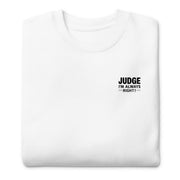 Gymnastics apparel: Judge's Call Crew Sweatshirt - White (SKU:9544986_11249)