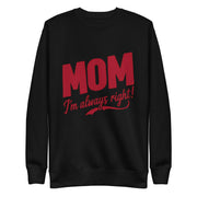 Gymnastics apparel: Mom Knows Best Sweatshirt - Black (SKU:6418718_11254)