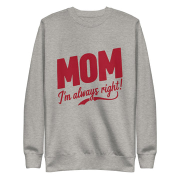 Gymnastics apparel: Mom Knows Best Sweatshirt - Carbon Grey (SKU:6418718_11244)