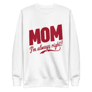 Gymnastics apparel: Mom Knows Best Sweatshirt - White (SKU:6418718_11249)