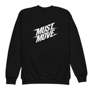 Gymnastics apparel: Must Move Big Back - Youth Sweatshirt - Black (SKU:3495592_16787)