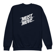 Gymnastics apparel: Must Move Big Back - Youth Sweatshirt - Navy (SKU:3495592_16814)