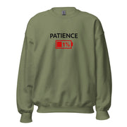 Gymnastics apparel: Patience Very Low - Adult Sweatshirt - Military Green (SKU:1191539_13005)