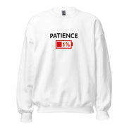 Gymnastics apparel: Patience Very Low - Adult Sweatshirt - White (SKU:1191539_5426)