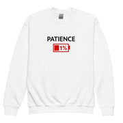 Gymnastics apparel: Patience Very Low - Youth Sweatshirt - White (SKU:5823040_16834)