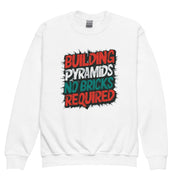 Gymnastics apparel: Pyramid Builder Crew Sweatshirt - Youth - White (SKU:4249952_16834)