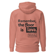Gymnastics apparel: Remember the Floor is Lava - Hoodie - Dusty Rose (SKU:1282663_13887)