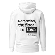 Gymnastics apparel: Remember the Floor is Lava - Hoodie - White (SKU:1282663_10774)
