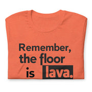 Gymnastics apparel: Stick the Landing - Floor is Lava Tee - Heather Orange (SKU:3489131_8516)