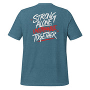 Gymnastics apparel: Strong Alone, Unstoppable Together Graffiti Tee - Heather Deep Teal (SKU:7594172_8481)