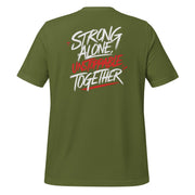 Gymnastics apparel: Strong Alone, Unstoppable Together Graffiti Tee - Olive (SKU:7594172_4121)