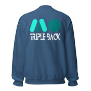 Gymnastics apparel: Triple Back Highlight Sweatshirt light - Indigo Blue (SKU:1400148_5466)