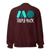 Gymnastics apparel: Triple Back Highlight Sweatshirt light - Maroon (SKU:1400148_5490)