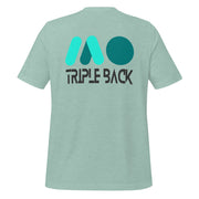 Gymnastics apparel: Triple Back Tribute Tee dark - Heather Prism Dusty Blue (SKU:9941284_9580)