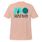 Gymnastics apparel: Triple Back Tribute Tee dark - Heather Prism Peach (SKU:9941284_9577)