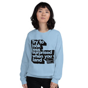 Gymnastics apparel: Try To Look Less Surprises - Adult Sweatshirt - (SKU:)