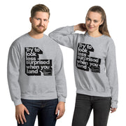 Gymnastics apparel: Try To Look Less Surprises - Adult Sweatshirt - (SKU:)