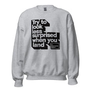 Gymnastics apparel: Try To Look Less Surprises - Adult Sweatshirt - Sport Grey (SKU:4195366_5514)