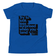 Gymnastics apparel: Try To Look Less Surprises - Youth Tee - True Royal (SKU:4004234_11221)