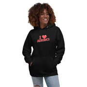 I Love Aerobics Big Front - Adult Hoodie
