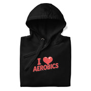 I Love Aerobics Big Front - Adult Hoodie