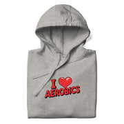 I Love Aerobics Big Front - Adult Hoodie