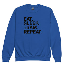 Eat Sleep Train Repeat Big Front - Youth Sweatshirt