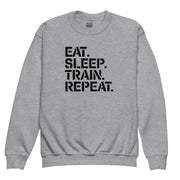 Eat Sleep Train Repeat Big Front - Youth Sweatshirt