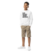 Eat Sleep Train Repeat Big Front - Youth Sweatshirt