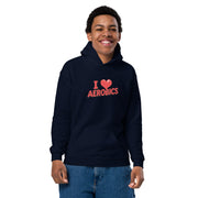 I Love Aerobics Big Front - Youth Hoodie
