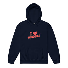 I Love Aerobics Big Front - Youth Hoodie